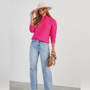 VICI COLLECTION..Hot Pink Sweater..Size Medium